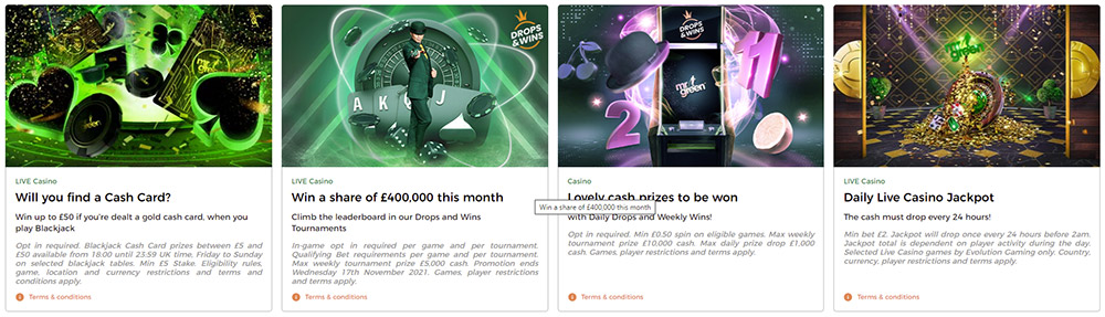 Mr Green Casino promotions