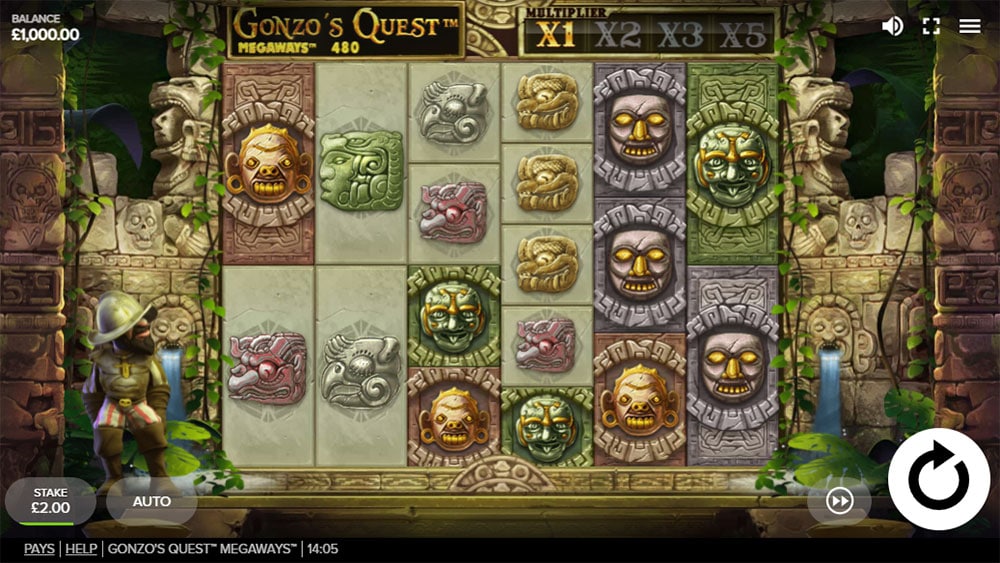 Gonzo's Quest Megaways slor reels