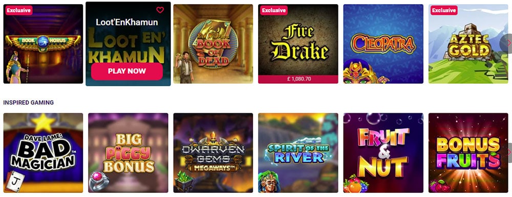 PartyCasino slot games