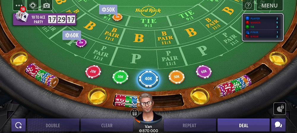 Mobile Baccarat Interface