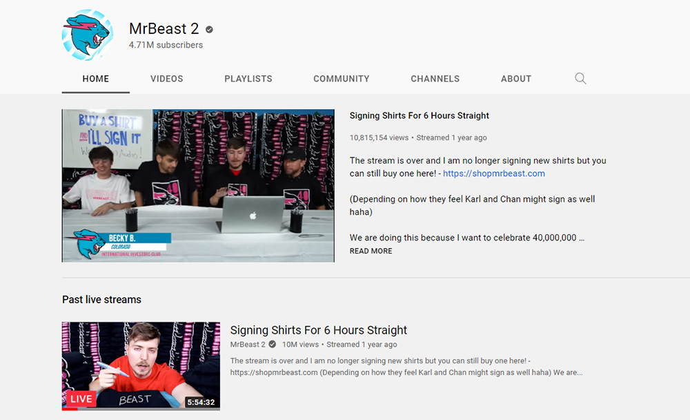 Mr Beast 2 YouTube Channel