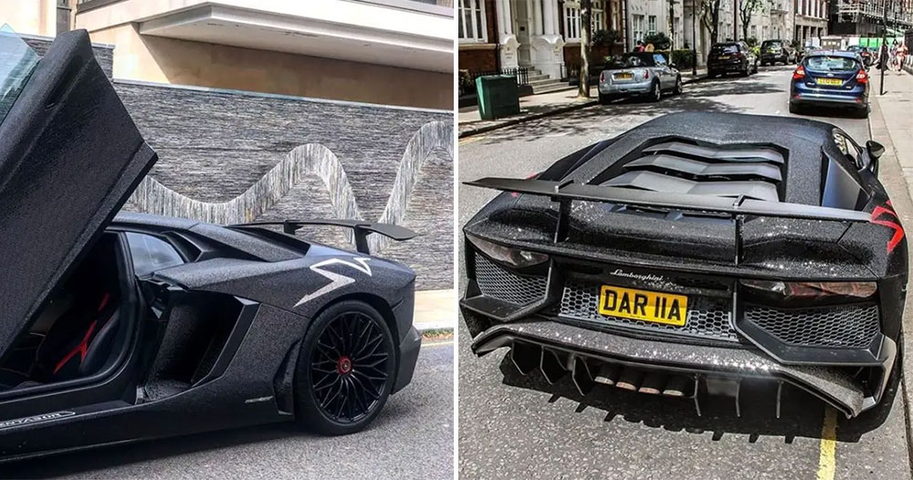 Lamborghini encrusted with Swarovskicrystals