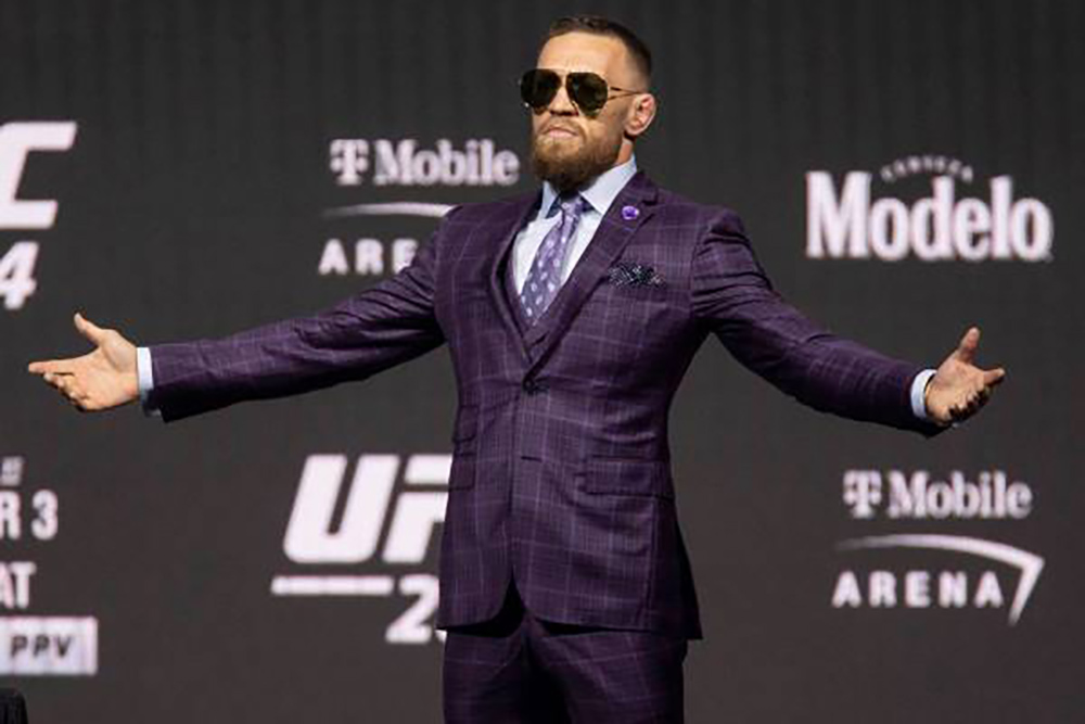 Conor McGregor in one of his many suits