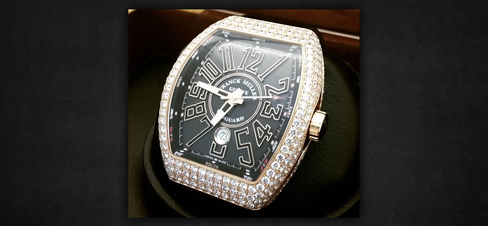 Franck Muller Vanguard Custom Diamond Encrusted 