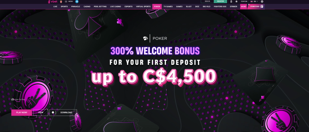 vbet poker bonus