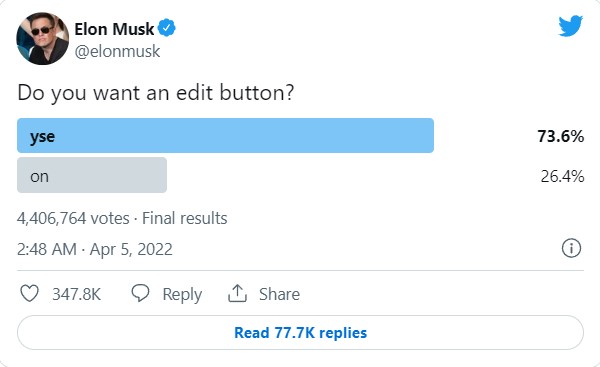 Elon Twitter Tweet