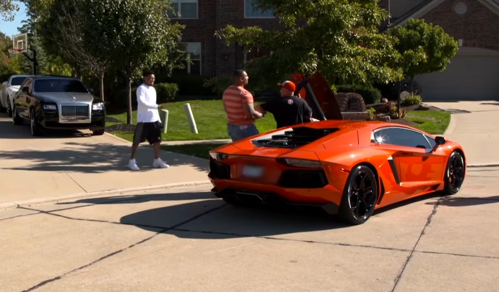 Joe Haden Orange Lamborghini