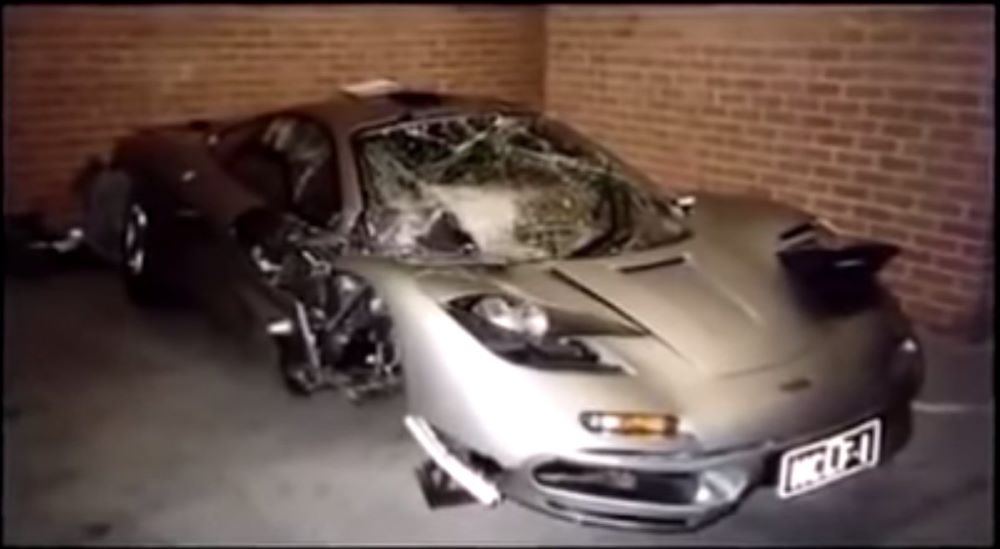 Elon Musk McLaren F1 Car Crash