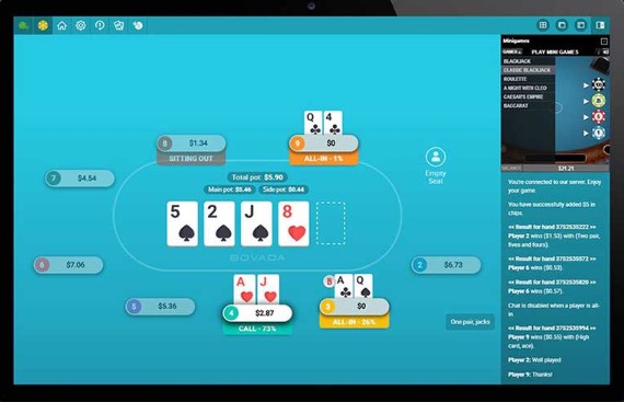 Bovada poker interface