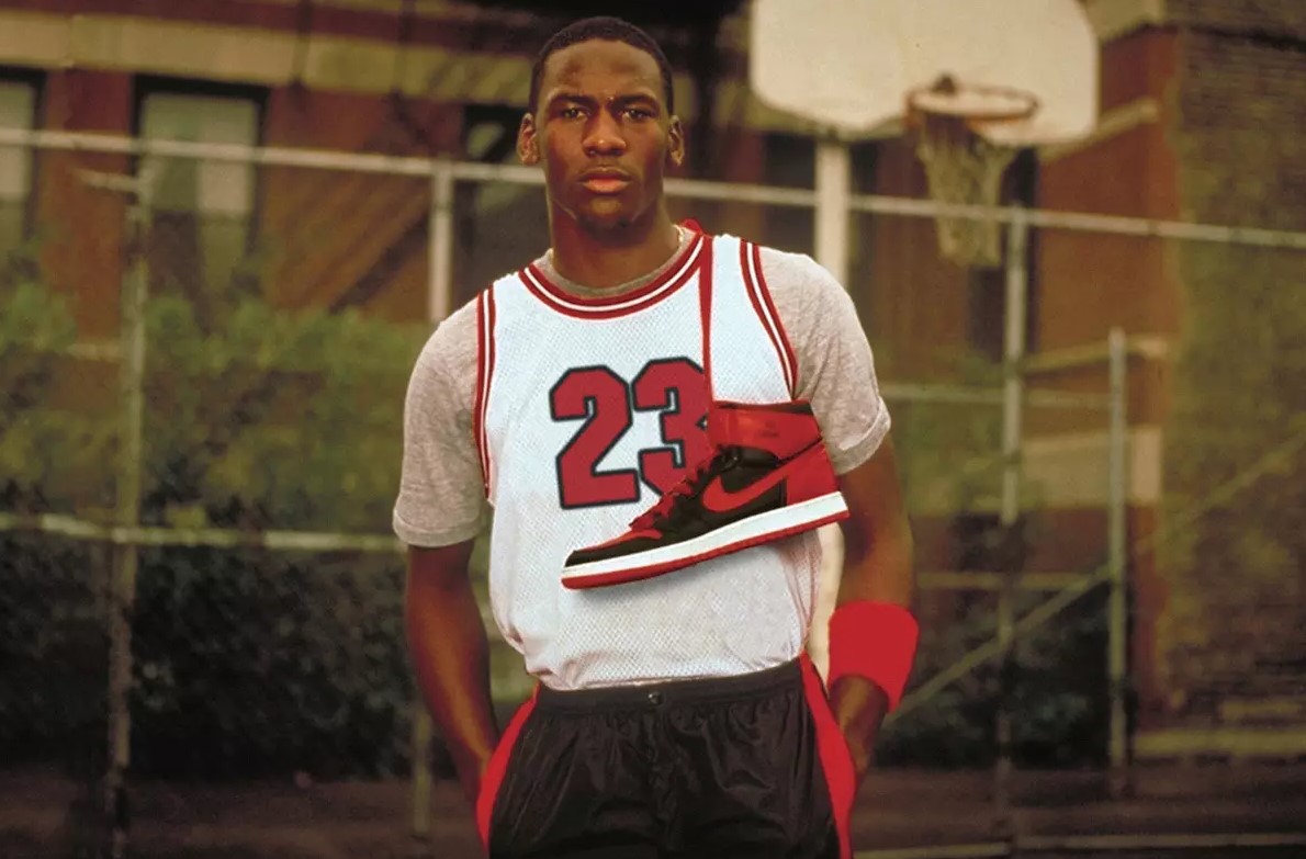 Michael Jordan Modelling his Air Jordans for Nike