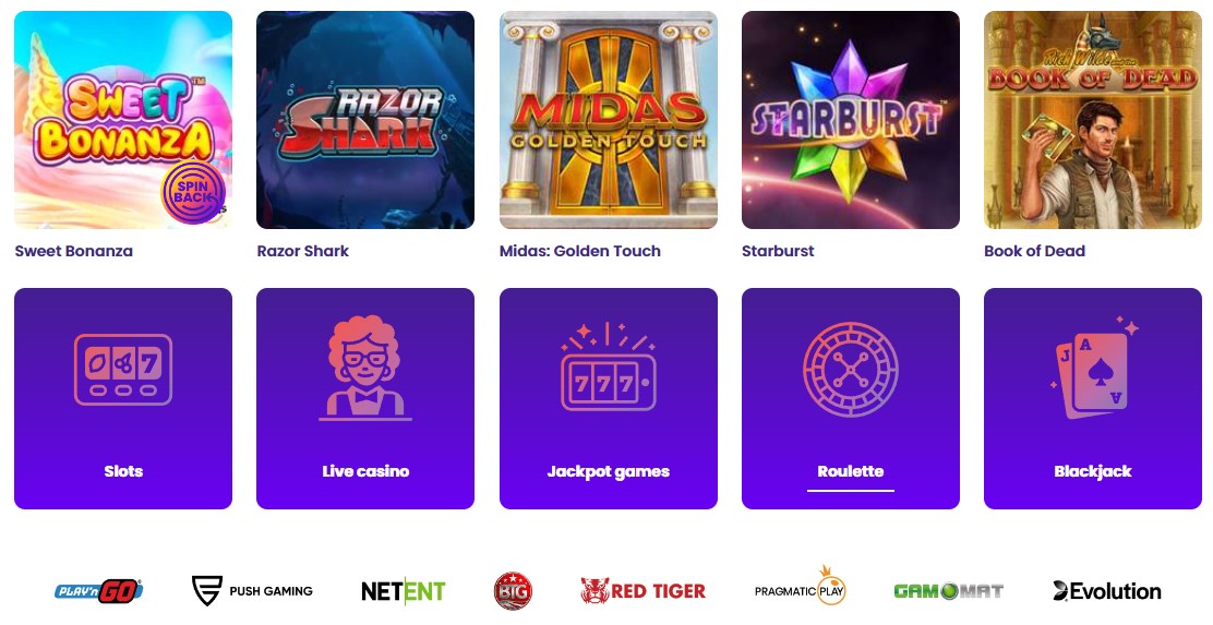 Game Selection at Wildz Casino