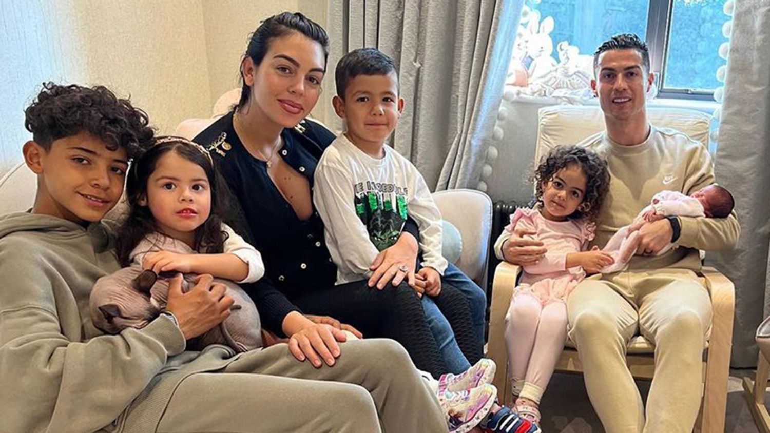 Cristiano Ronaldo with his family