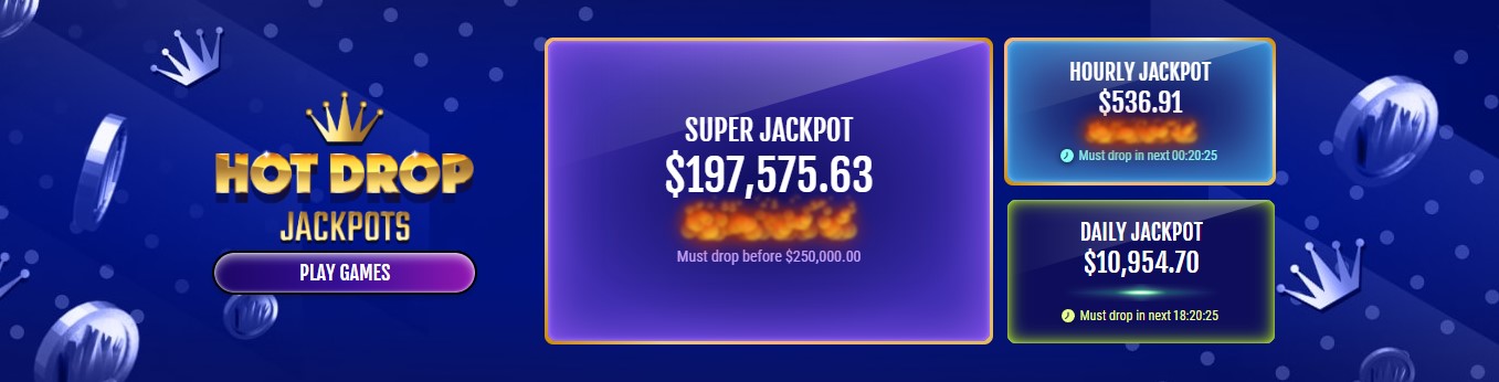 Slots LV Hot Drop Jackpot Banner