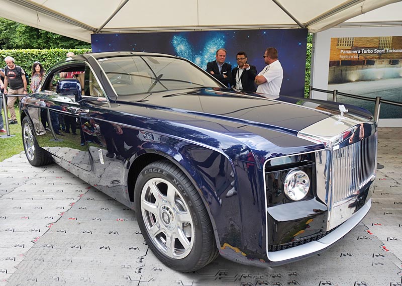 Dark Blue Rolls-Royce Sweptail