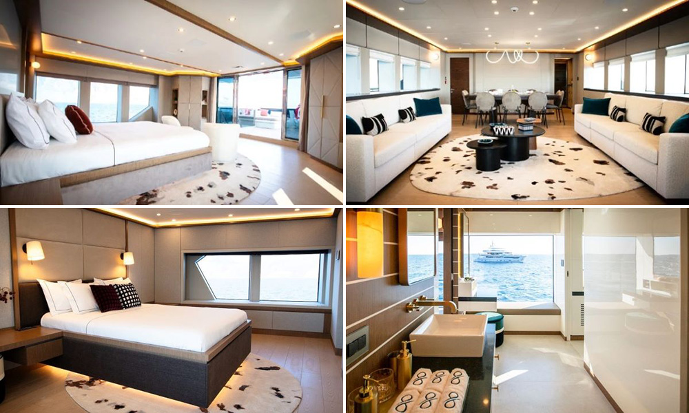 The Interior finish on the Infinity Nine Yacht