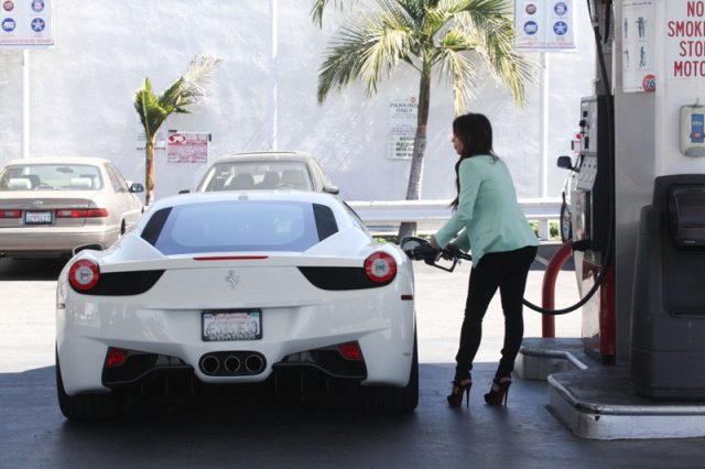 Kim KArdashian and a Ferrari Given to her