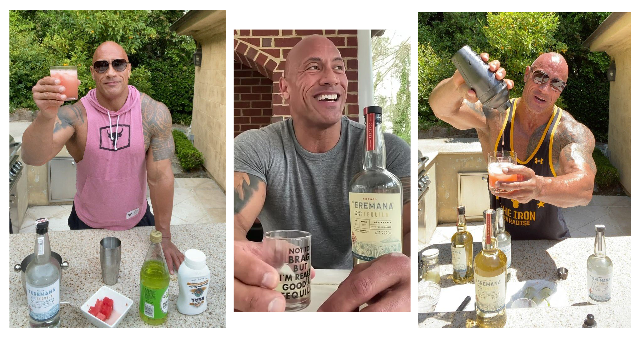 the rock shares tequila recipes made with teremana tequila on Instagram.