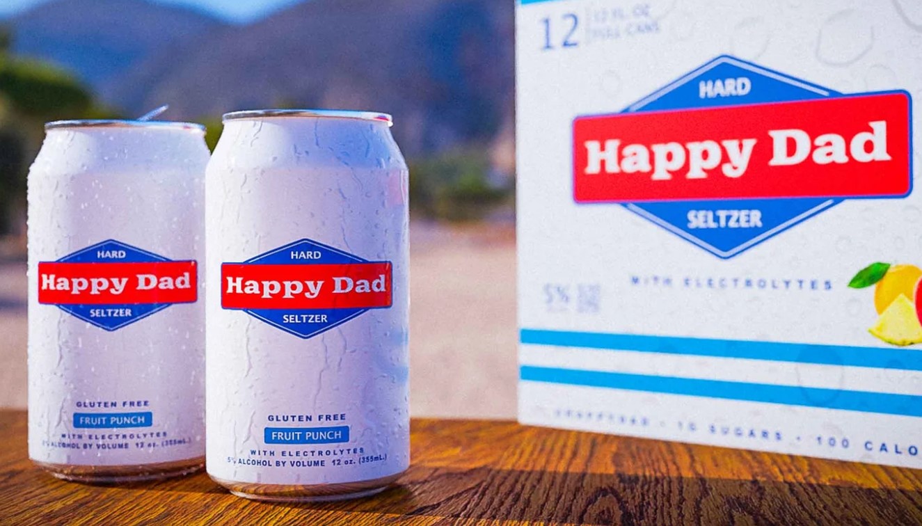 Happy Dad Seltzer Fruit Punch flavor