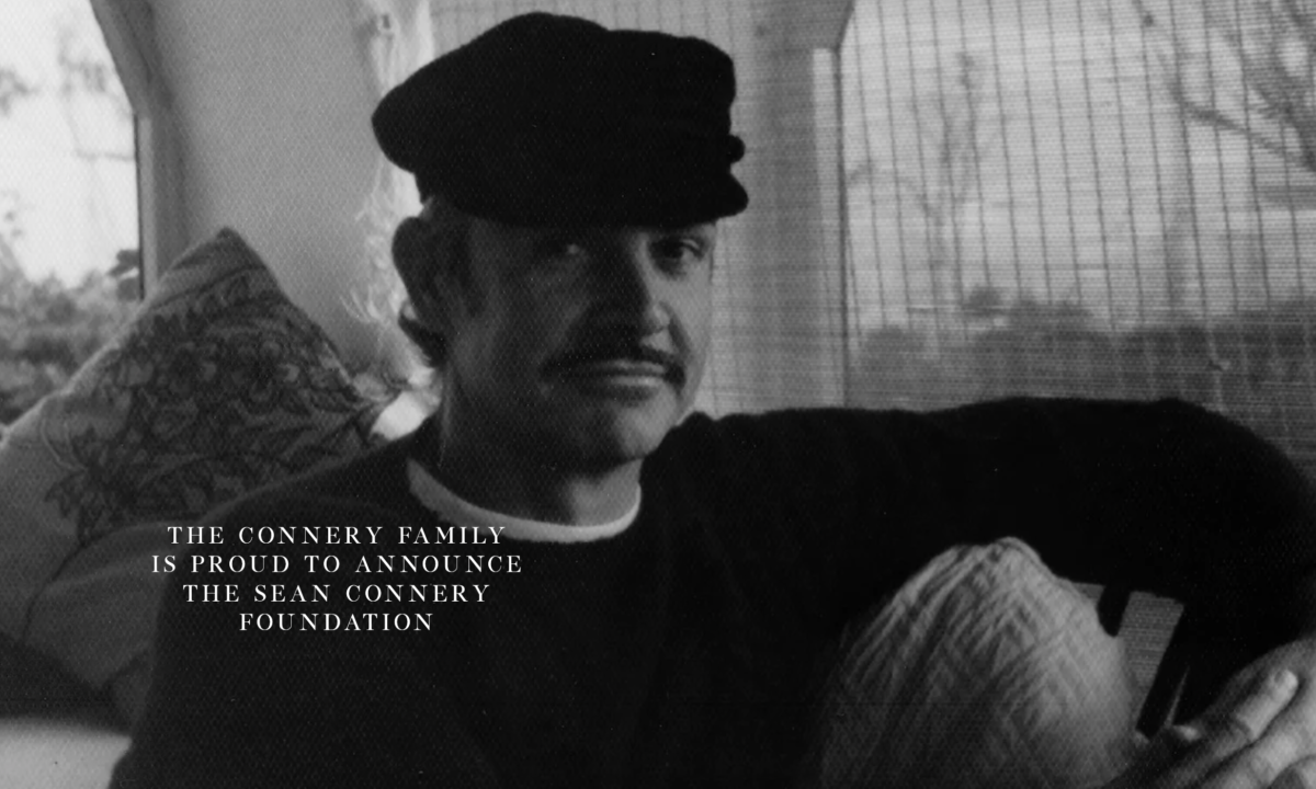 snapshot image of the connery foundation website, dedicated to the philanthropy organization created in as an ode to Sean Connery by his family.