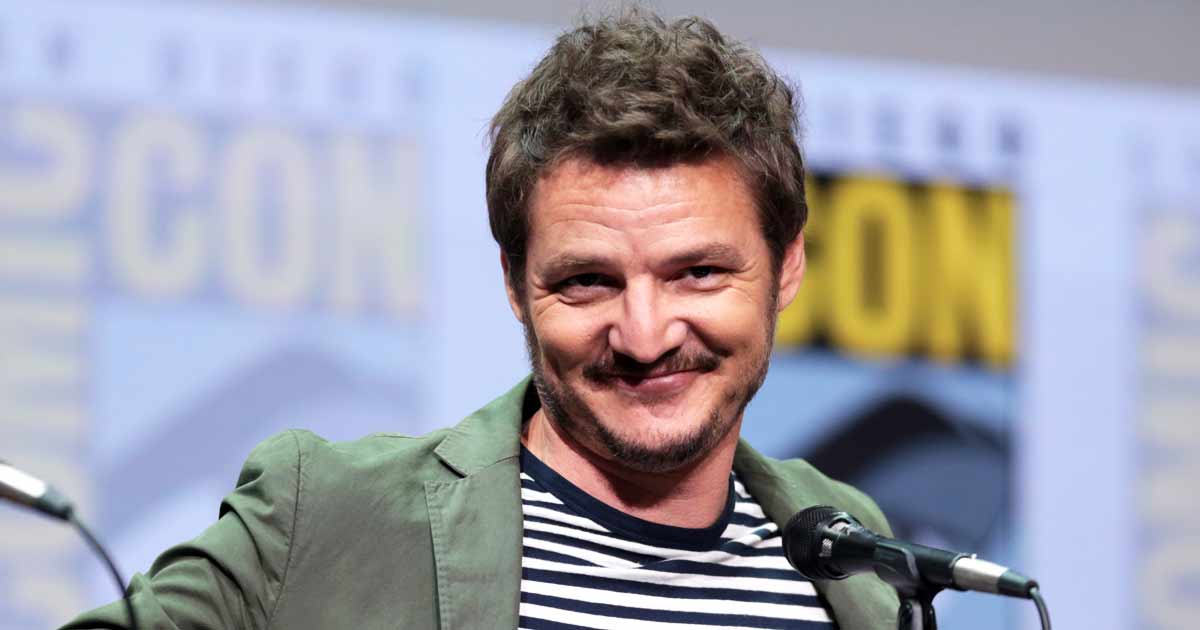 pedro pascal smiling at audience