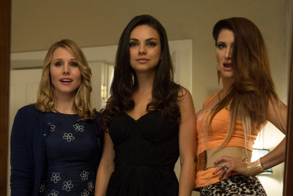 a screen capture of mila kunis from the movie bad moms alongside her co-stars kristen bell and kathryn hahn