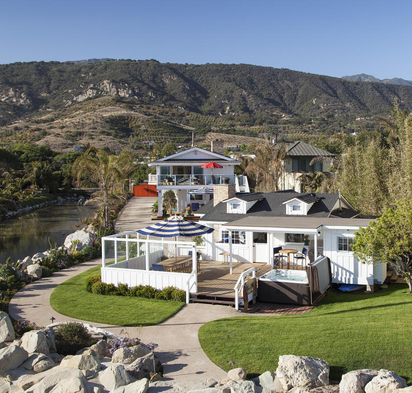 eagle eye view of ashton kutcher and mila kunis residence in santa barbara