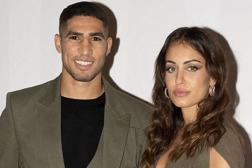 Achraf Hakimi with his ex-wife Hiba Abouk